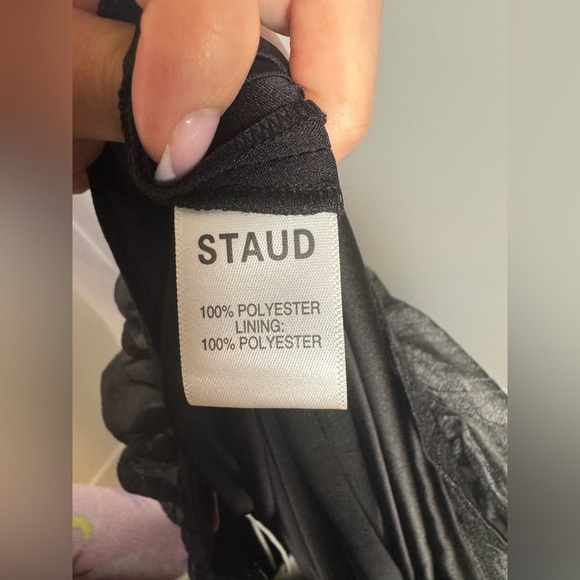 Staud Dragon Ruffle Tulle Skirt in Black - Picture 8 of 10